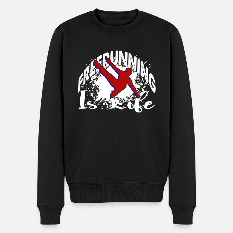 Parkour Freerunning Is Life - Men's Premium Organic Jumper - black