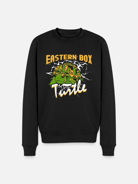 Eastern Box Turtle On Black - Men's Premium Organic Jumper - black
