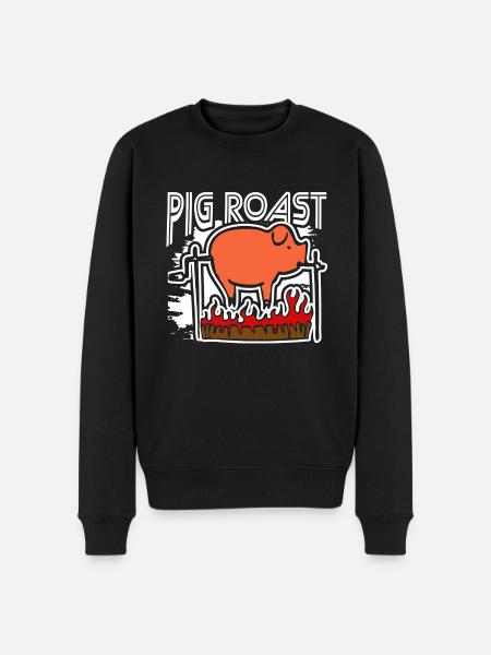 Funny Pig Roast Lovers - Men's Premium Organic Jumper - black