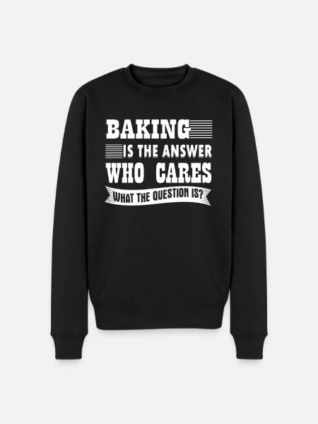 Baker Baking Is The Answer - Men's Premium Organic Jumper - black