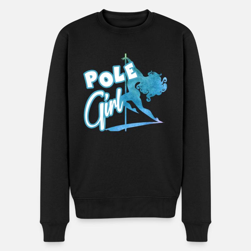 Pole Dancer Pole Girl - Men's Premium Organic Jumper - black