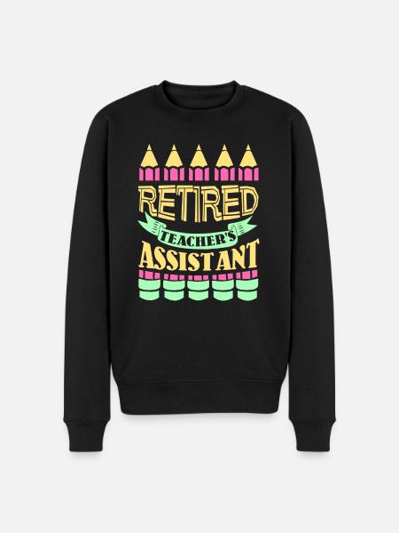 Funny Retired Teacher Assistant - Men's Premium Organic Jumper - black