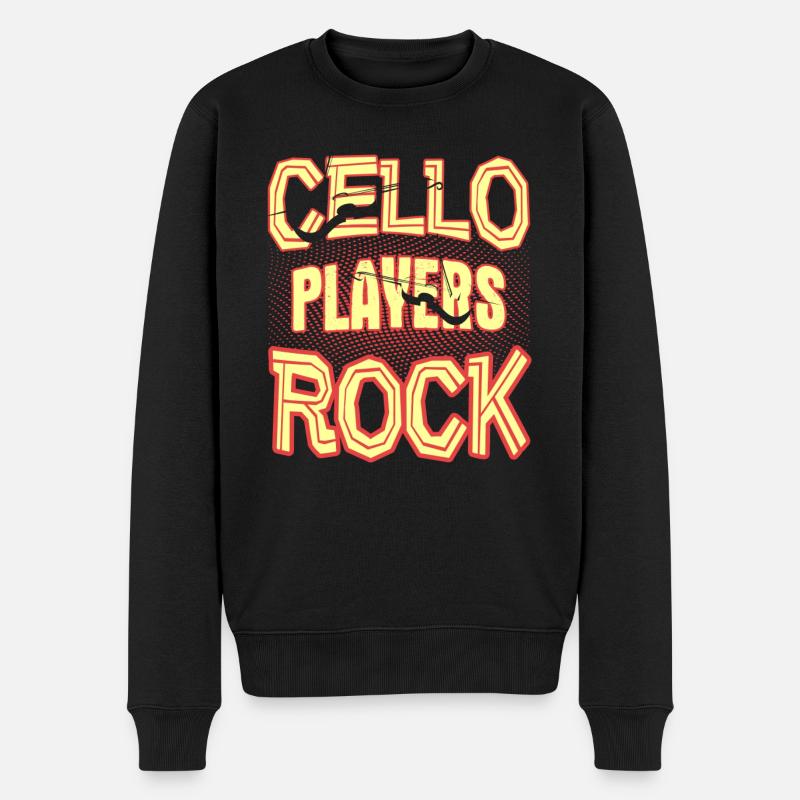 Cello Players Rock - Men's Premium Organic Jumper - black