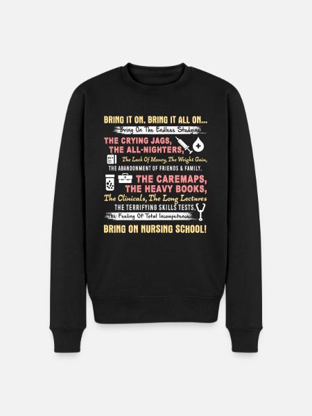 Bring On Nursing School - Men's Premium Organic Jumper - black