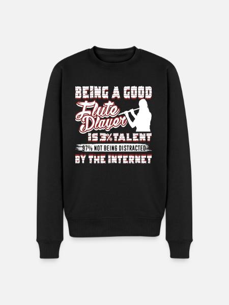 Being A Good Flute Player - Men's Premium Organic Jumper - black
