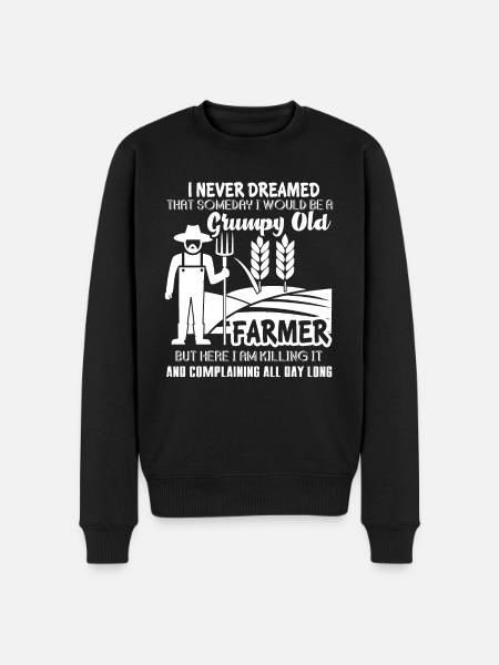 Be A Grumpy Old Farmer - Men's Premium Organic Jumper - black