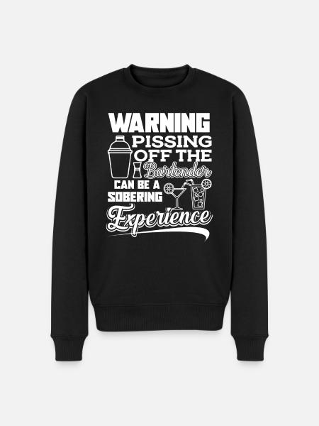Bartender Pissing Off The Bartender - Men's Premium Organic Jumper - black