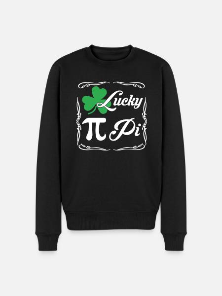 Pi Day Lucky Pi Clover - Men's Premium Organic Jumper - black