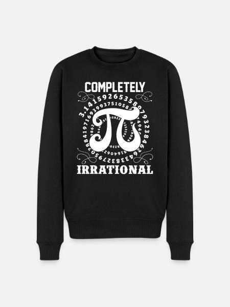 Pi Day Pi Completely Irrational - Men's Premium Organic Jumper - black