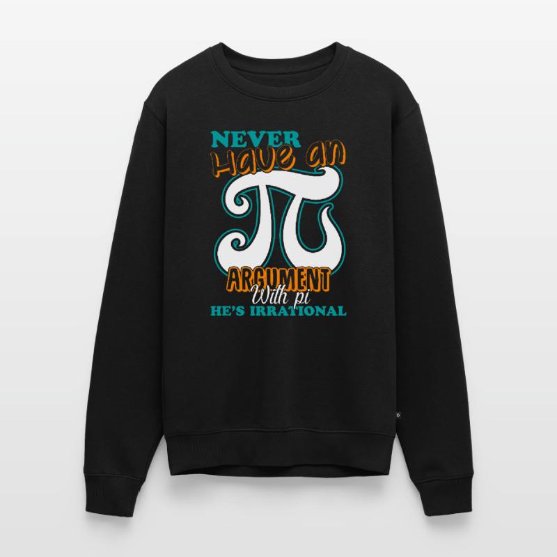 Pi Day Never Argument With Pi Men's Premium Organic Jumper
