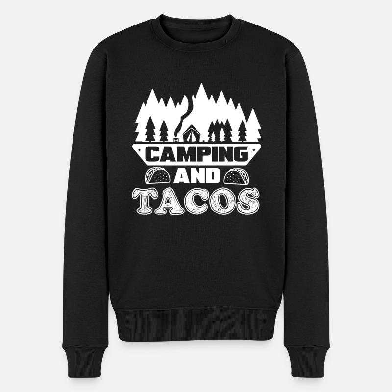 Camping Camping and Tacos - Men's Premium Organic Jumper - black