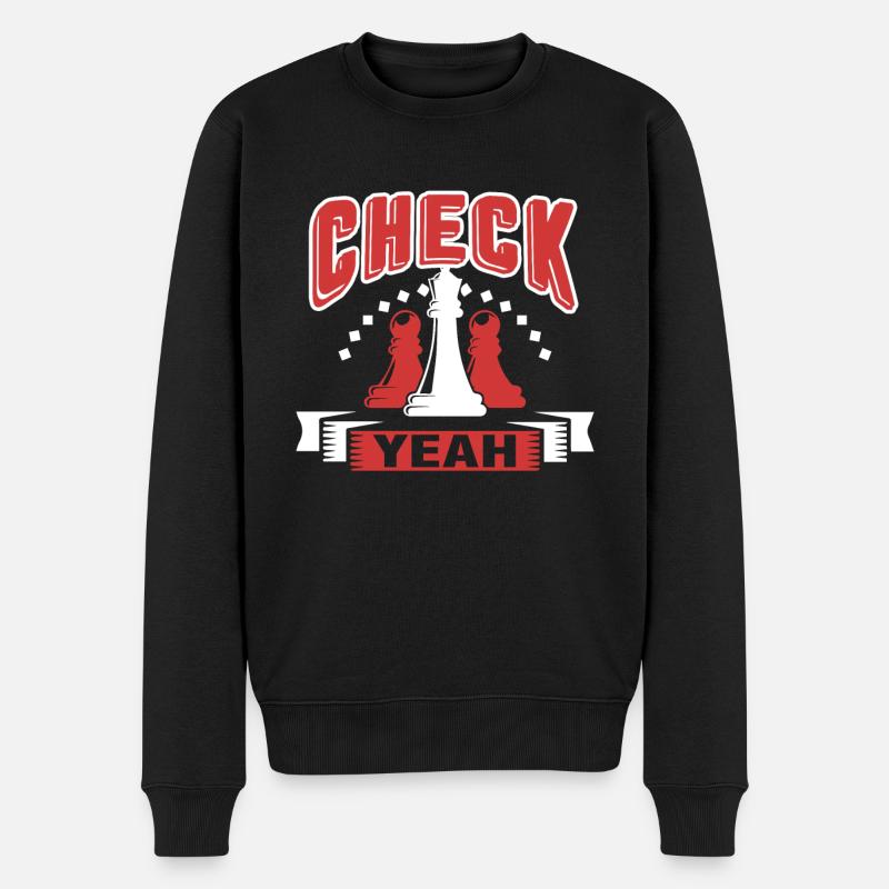 Chess Chess Check Yeah - Men's Premium Organic Jumper - black