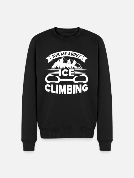 Ask Me About Climbing - Men's Premium Organic Jumper - black