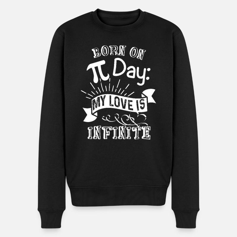 Pi Day Born To Pi Day - Men's Premium Organic Jumper - black