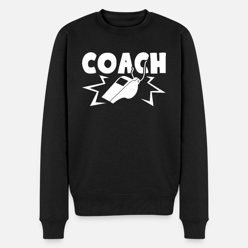 Funny Coach Job - Men's Premium Organic Jumper - black