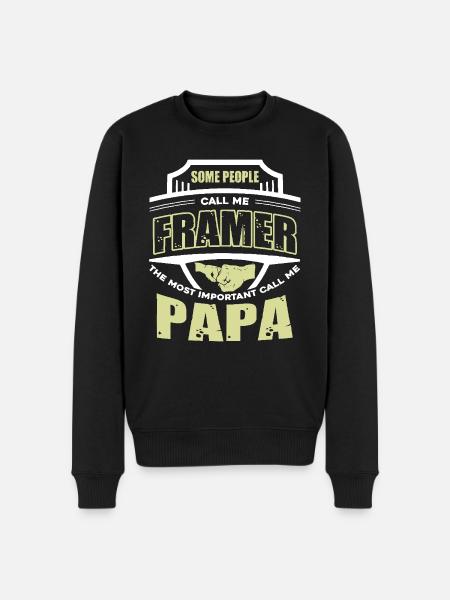 Framer Framer Papa - Men's Premium Organic Jumper - black
