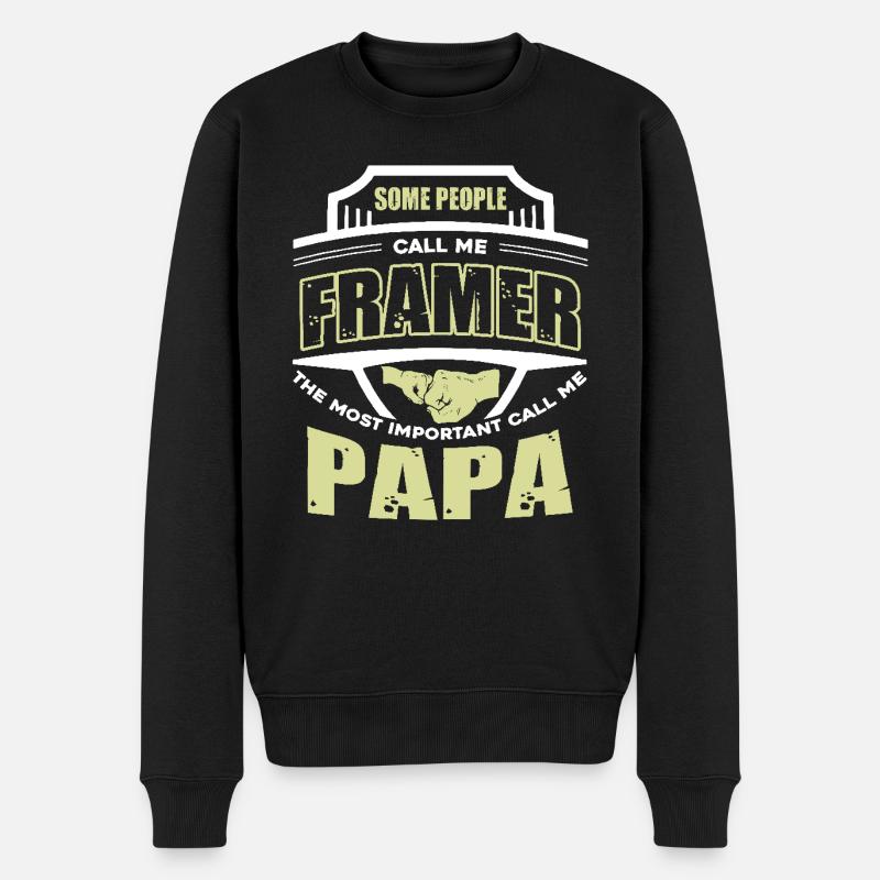 Framer Framer Papa - Men's Premium Organic Jumper - black