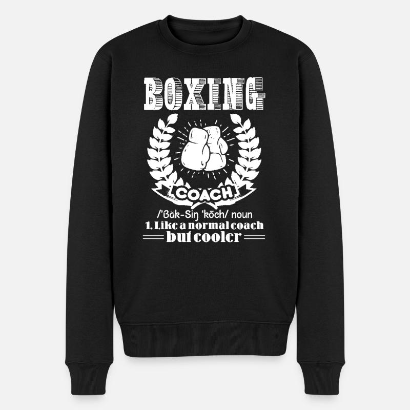 Boxing Boxing Coach Definition - Men's Premium Organic Jumper - black