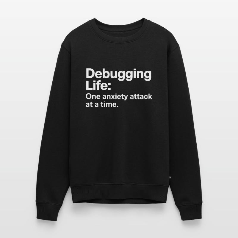 Debugging Life One Anxiety Attack at a time IT Men Men's Premium Organic Jumper