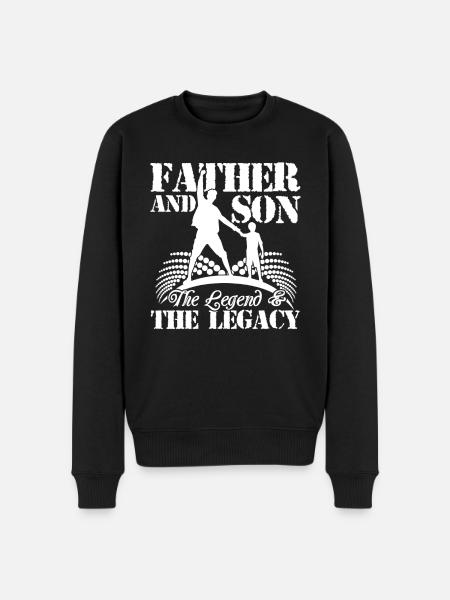 Father's Day Father And Son - Men's Premium Organic Jumper - black