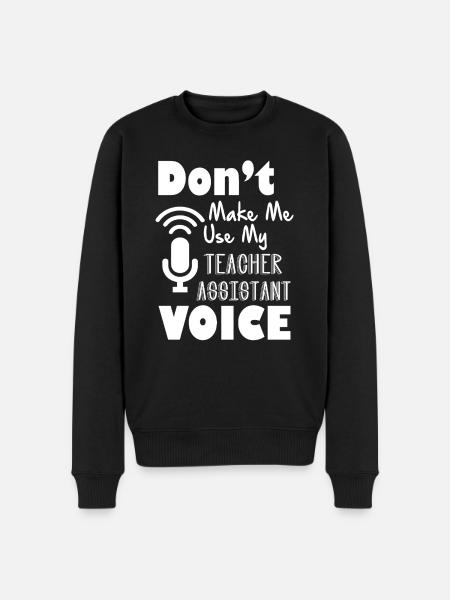 Teacher Assistant Teacher Assistant Voice - Men's Premium Organic Jumper - black