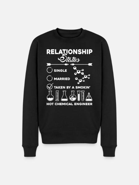 Chemical Technician Relationship Status - Men's Premium Organic Jumper - black
