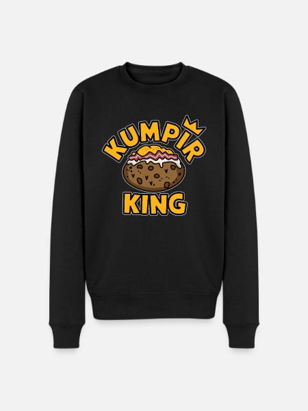 Turkish Kumpir King Fun Food - Men's Premium Organic Jumper - black