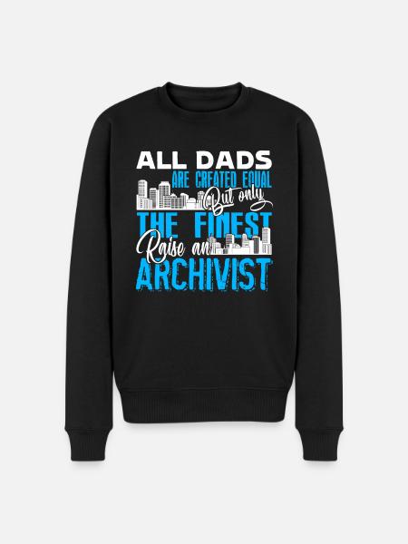 The Finest Archivist Dad - Men's Premium Organic Jumper - black