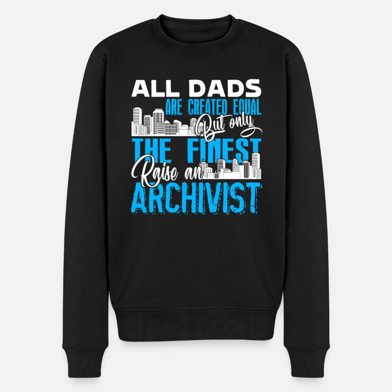 The Finest Archivist Dad - Men's Premium Organic Jumper - black