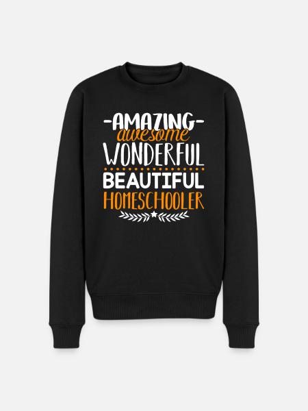 Homeschool Amazing Homeschooler - Men's Premium Organic Jumper - black