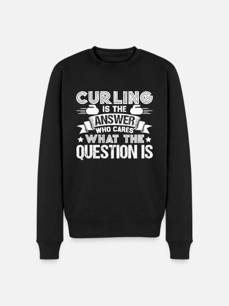 Curling Is The Answer - Men's Premium Organic Jumper - black