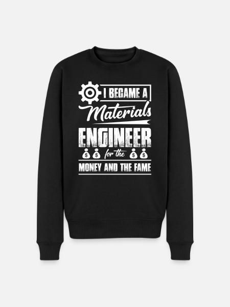 I Became A Materials Engineer - Men's Premium Organic Jumper - black