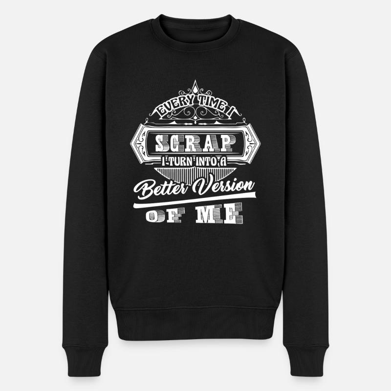 Scrapbooking Everytime I Scrapbook - Men's Premium Organic Jumper - black