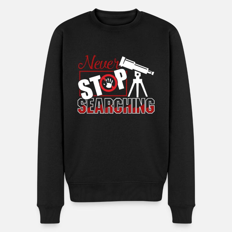 Astronomer Never Stop Searching - Men's Premium Organic Jumper - black