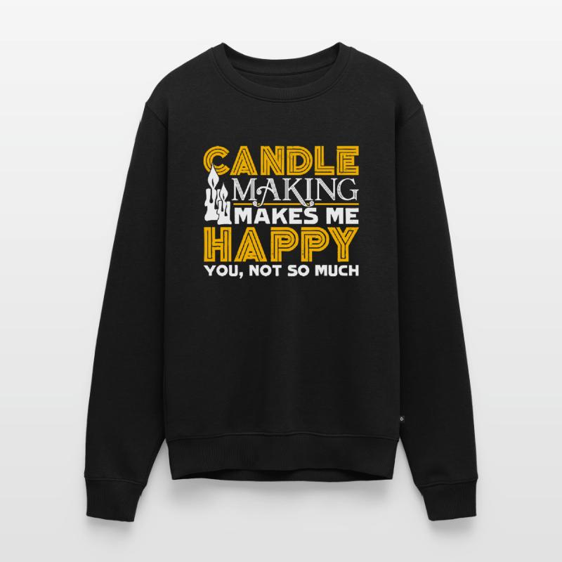 Candle Making Makes Me Happy Men's Premium Organic Jumper