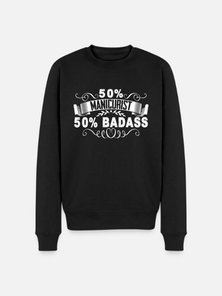 Manicurist Badass Manicurist - Men's Premium Organic Jumper - black