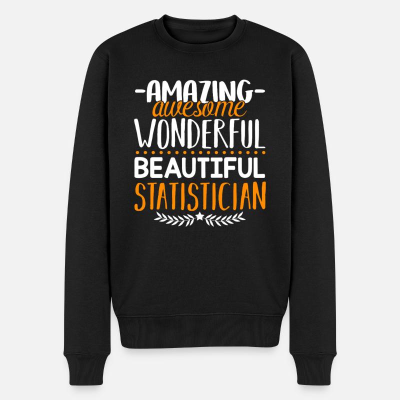 Statistician Amazing Statistician - Men's Premium Organic Jumper - black