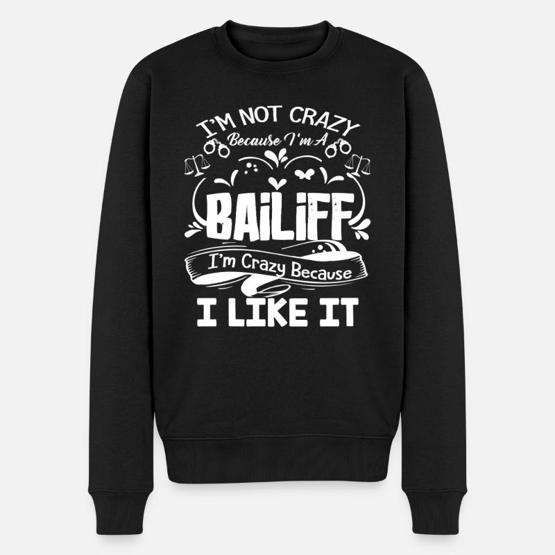Bailiff Crazy Bailiff - Men's Premium Organic Jumper - black