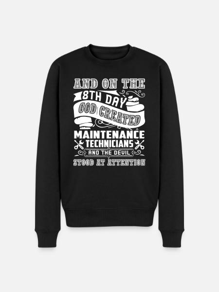 God Created Maintenance Technician - Men's Premium Organic Jumper - black