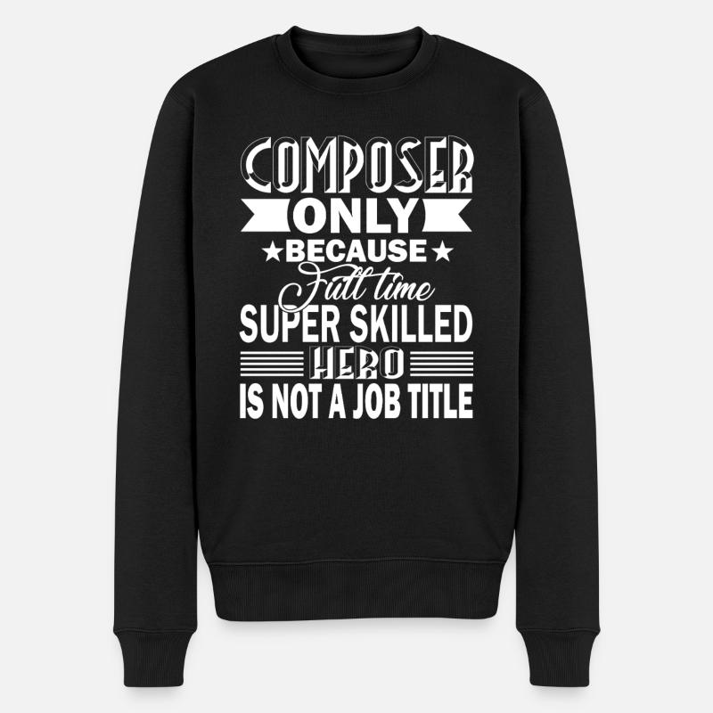 Composer Composer Job Title - Men's Premium Organic Jumper - black