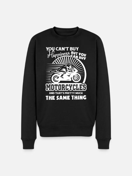 Motorcycle Motorcycles Happiness - Men's Premium Organic Jumper - black