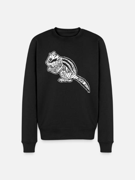 Chipmunk Chipmunk Floral Pattern - Men's Premium Organic Jumper - black