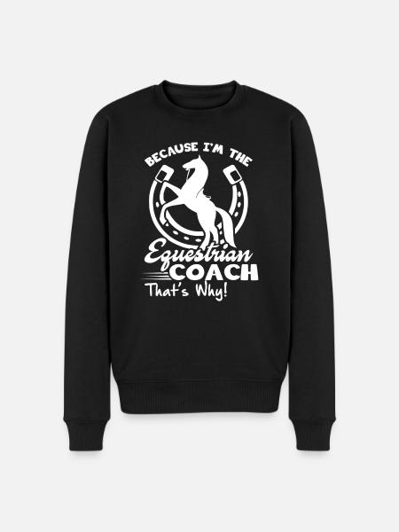 Equestrian Equestrian Coach - Men's Premium Organic Jumper - black