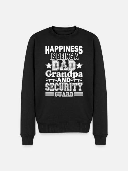 Security Guard Dad Grandpa - Men's Premium Organic Jumper - black