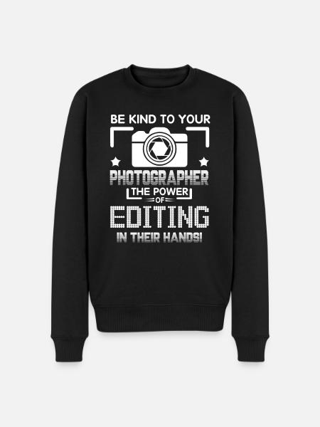 Photographer Be Kind To You - Men's Premium Organic Jumper - black