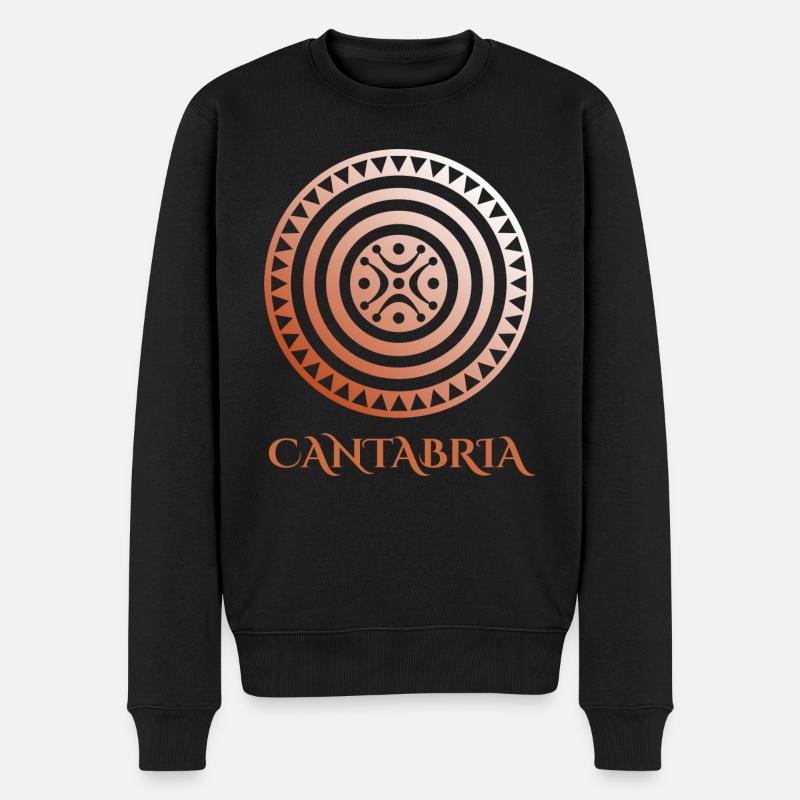 ESTELA CANTABRA BRONZE M2 - Männer Premium Bio Pullover - Schwarz
