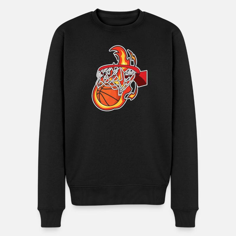 Conception de feu de basket- pour les sportifs d'équipe - Pull Premium bio Homme - noir