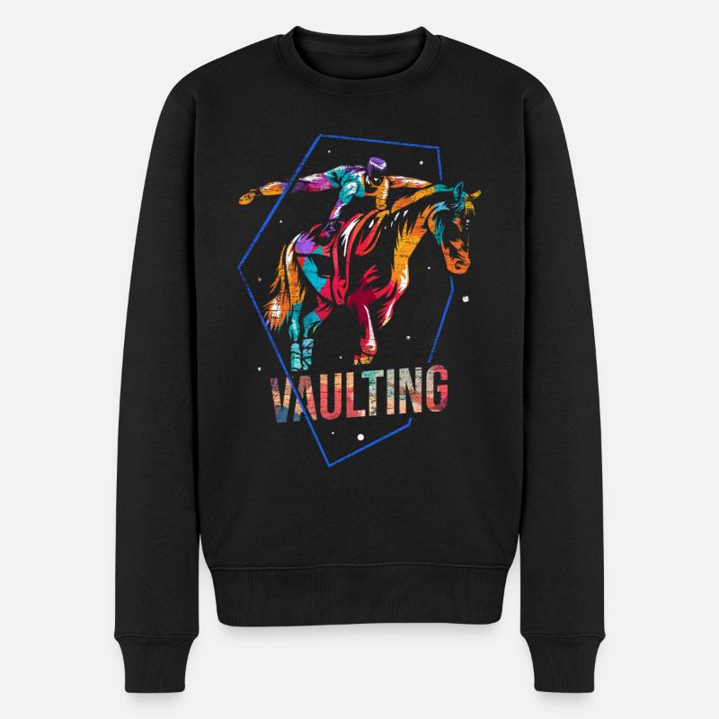 Voltigieren - Männer Premium Bio Pullover - Schwarz