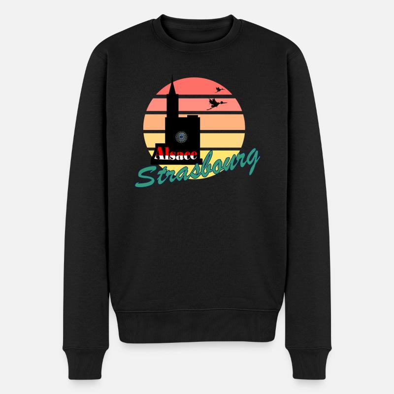 Strasbourg Summer Cathédrale - Pull Premium bio Homme - noir