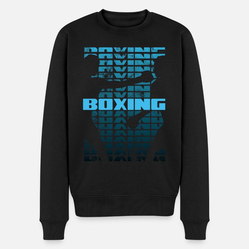 Boxing Boxeur Shadow Vintage - Sport de combat - Pull Premium bio Homme - noir
